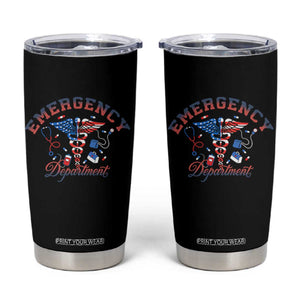 Patriotic Emergency Department Tumbler Cup USA 250th Anniversary Medical Gift TS12 Black Print Your Wear
