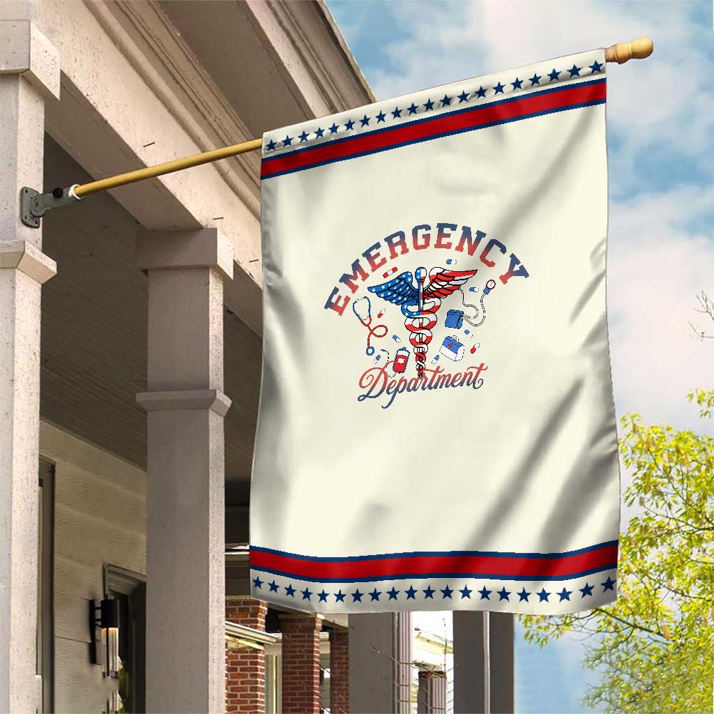 Emergency Department Patriotic Garden Flag USA 250th Anniversary Medical Gift TS12