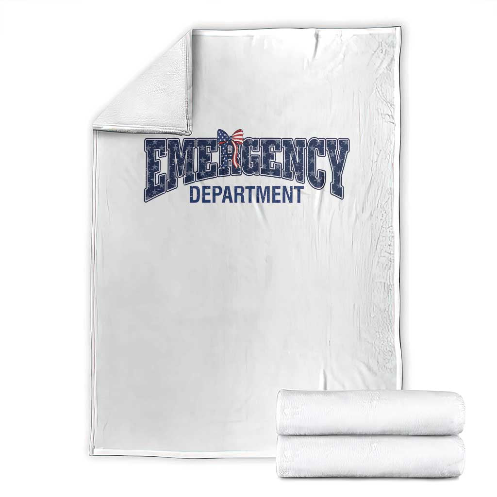 Patriotic ER Nurse Gift Throw Blanket America 250th Anniversary TS12 White Print Your Wear