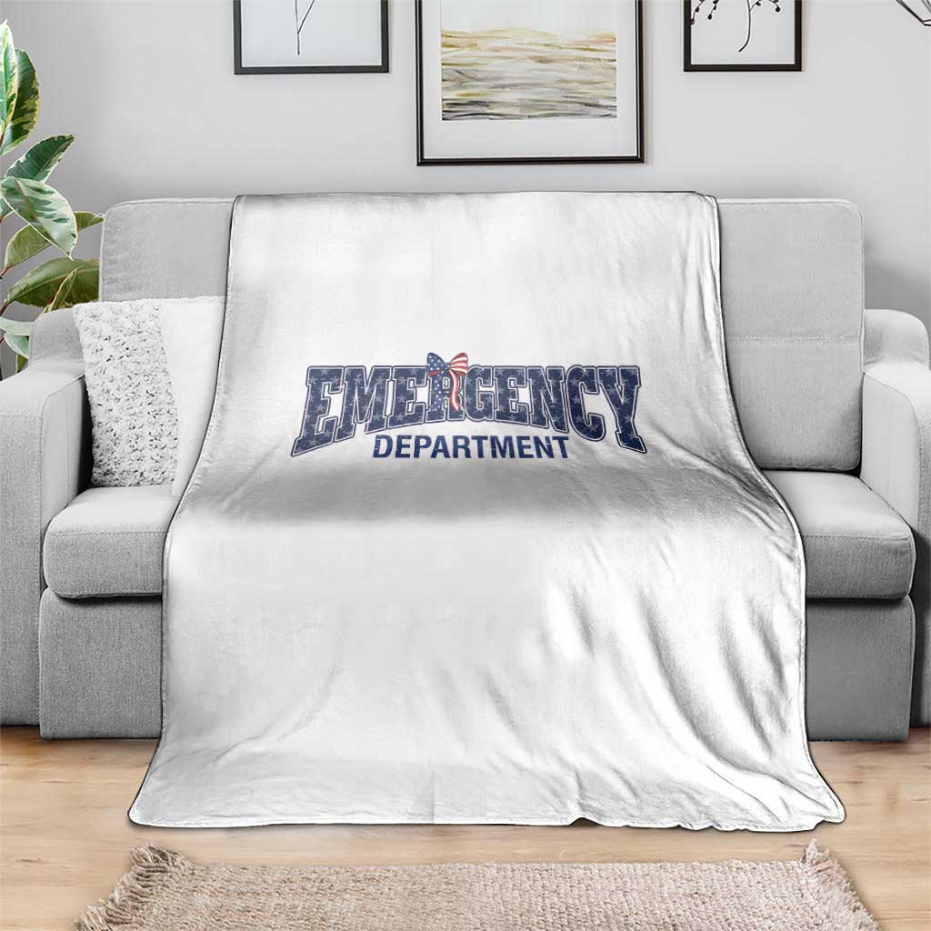Patriotic ER Nurse Gift Throw Blanket America 250th Anniversary TS12 Print Your Wear