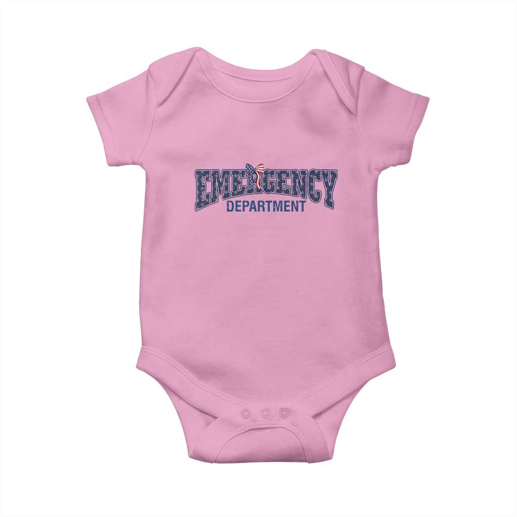 Patriotic ER Nurse Gift Baby Onesie America 250th Anniversary TS12 Light Pink Print Your Wear
