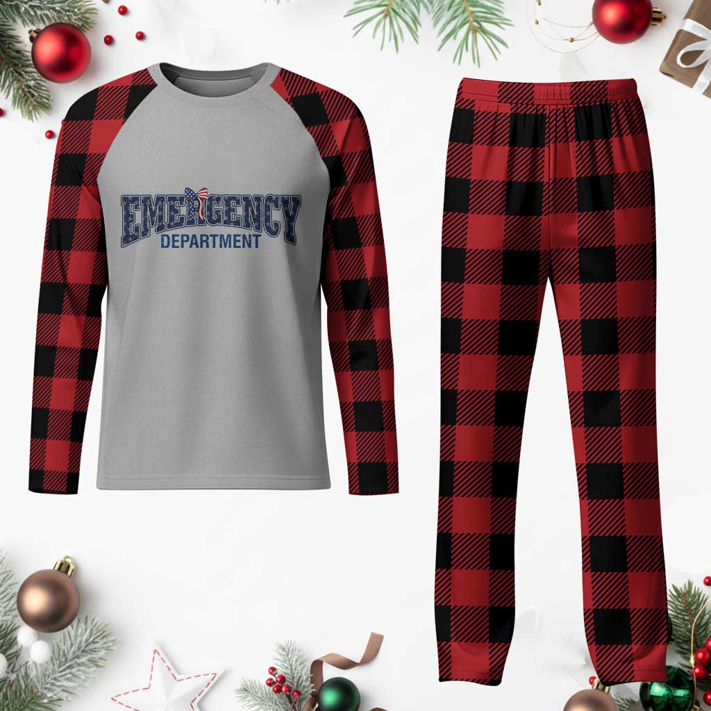Patriotic ER Nurse Gift Plaid Pajama Set America 250th Anniversary TS12 Buffalo Plaid Print Your Wear