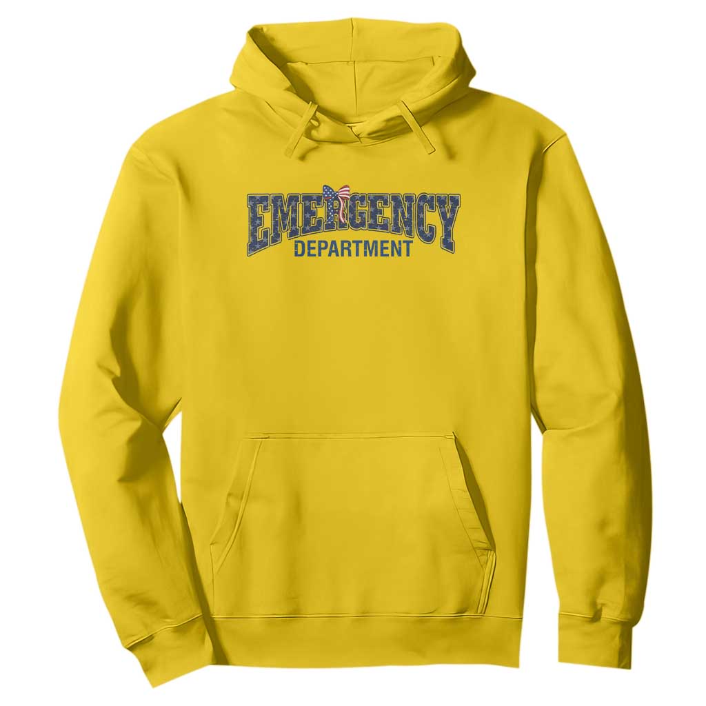 Patriotic ER Nurse Gift Hoodie America 250th Anniversary TS12 Daisy Print Your Wear