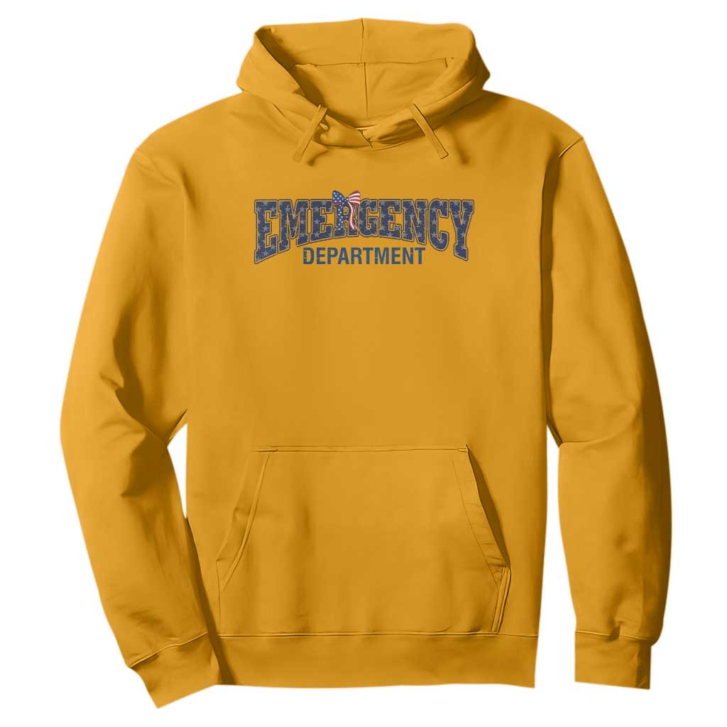 Patriotic ER Nurse Gift Hoodie America 250th Anniversary TS12 Gold Print Your Wear