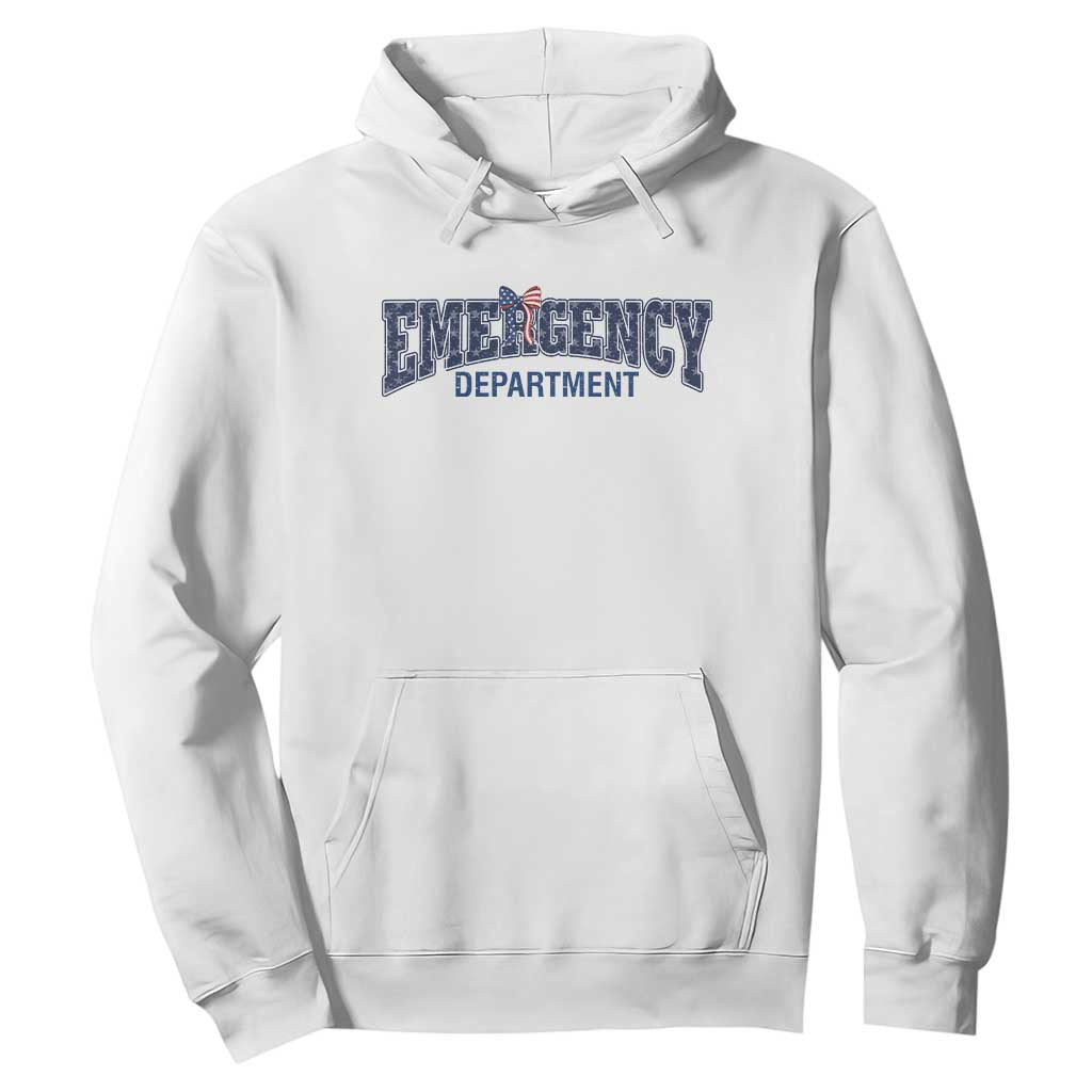 Patriotic ER Nurse Gift Hoodie America 250th Anniversary TS12 White Print Your Wear