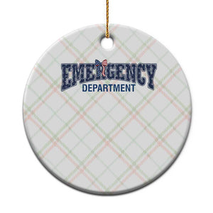 Patriotic ER Nurse Gift Ceramic Ornament America 250th Anniversary TS12 1pc Christmas Plaid Print Your Wear