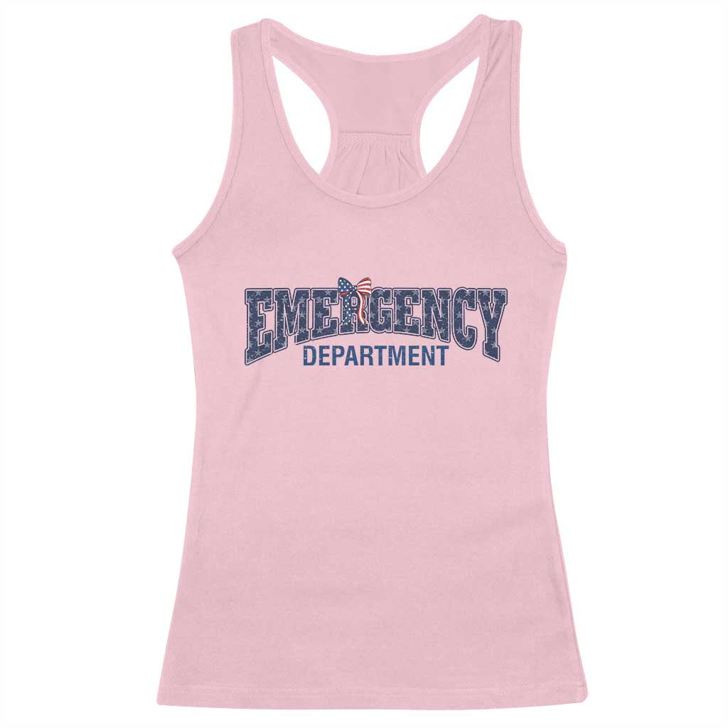 Patriotic ER Nurse Gift Racerback Tank Top America 250th Anniversary TS12 Light Pink Print Your Wear