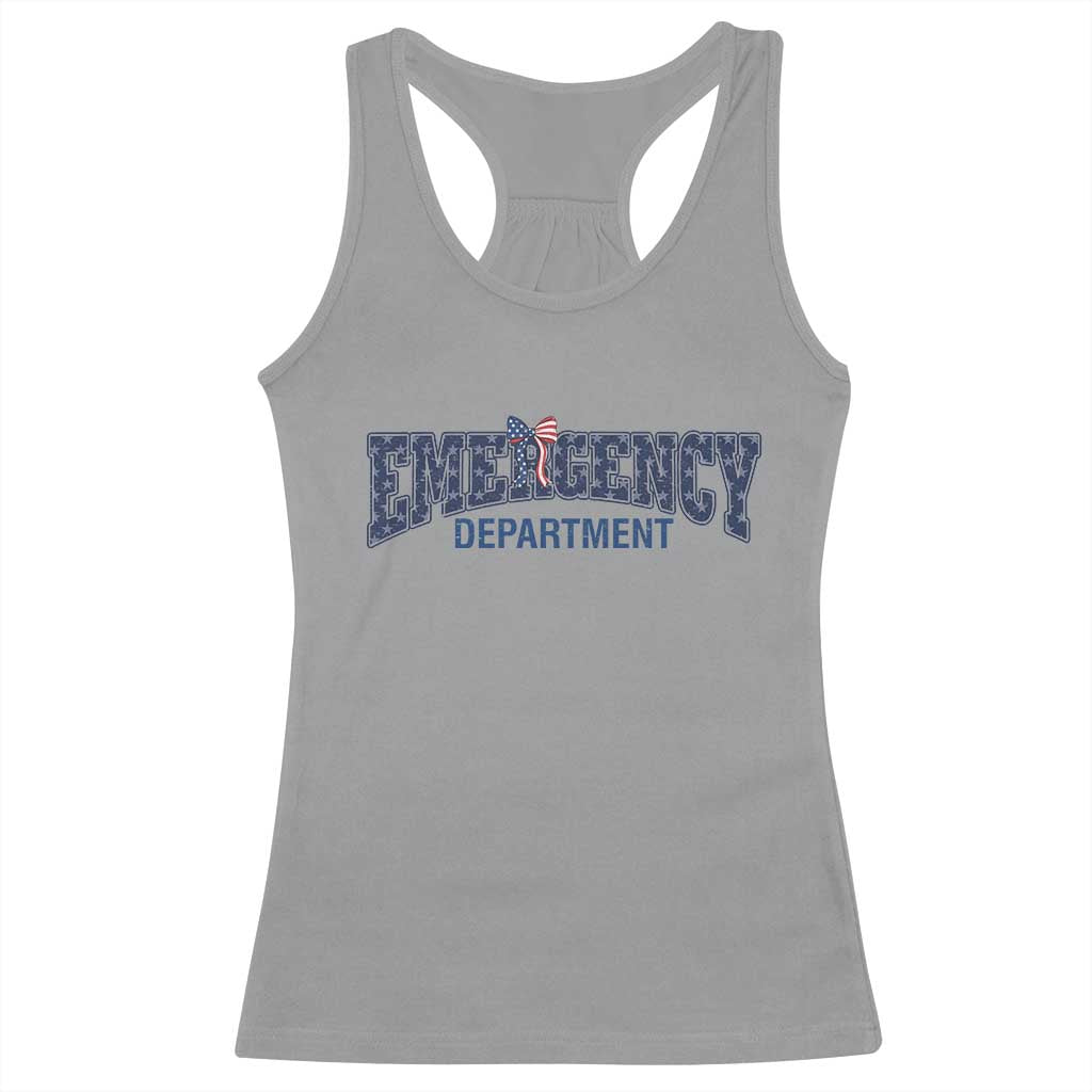 Patriotic ER Nurse Gift Racerback Tank Top America 250th Anniversary TS12 Sport Gray Print Your Wear