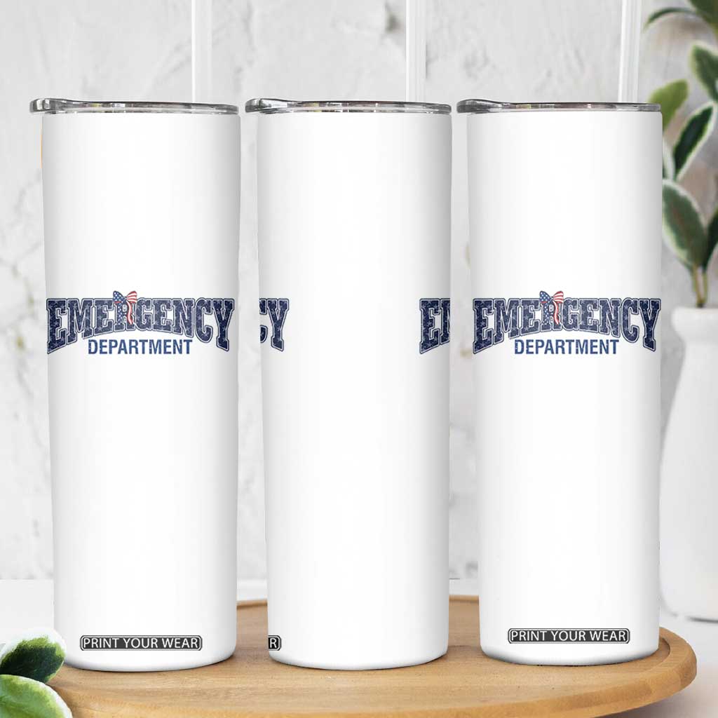 Patriotic ER Nurse Gift Skinny Tumbler America 250th Anniversary TS12 Print Your Wear