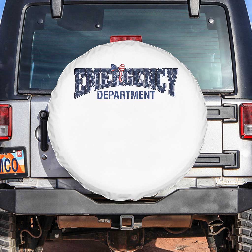 Patriotic ER Nurse Gift Spare Tire Cover America 250th Anniversary TS12 No hole White Print Your Wear