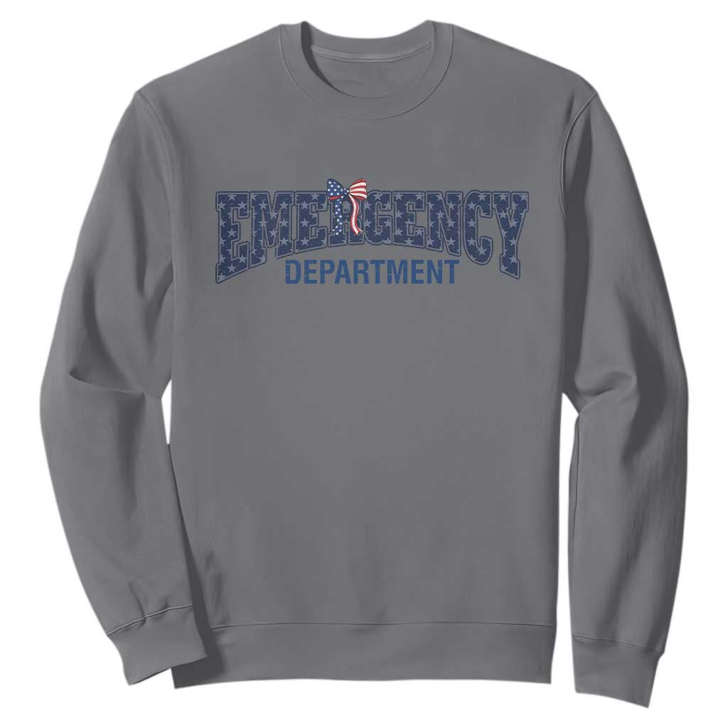 Patriotic ER Nurse Gift Sweatshirt America 250th Anniversary TS12 Charcoal Print Your Wear