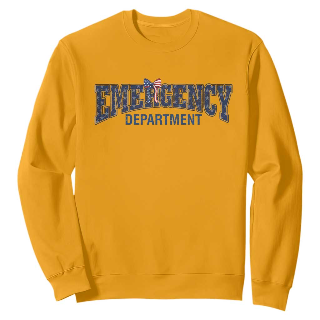 Patriotic ER Nurse Gift Sweatshirt America 250th Anniversary TS12 Gold Print Your Wear