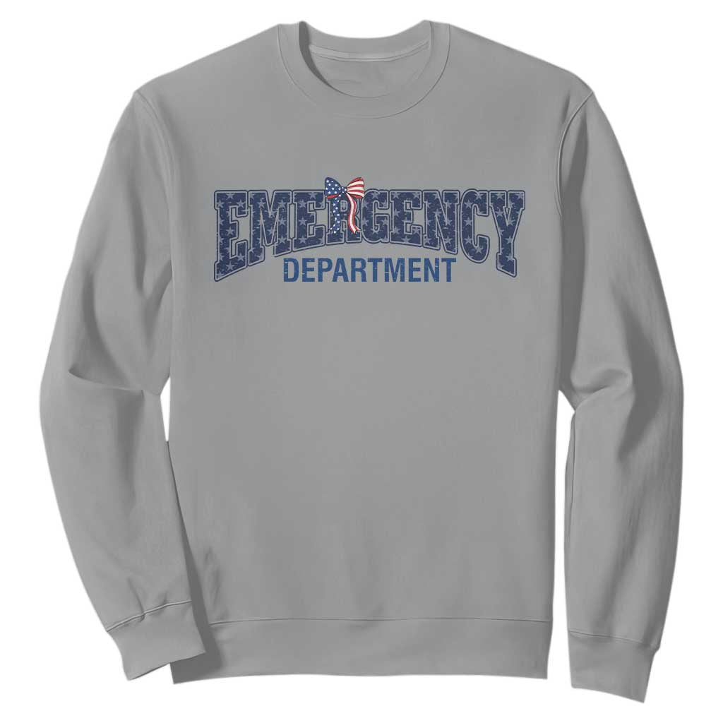 Patriotic ER Nurse Gift Sweatshirt America 250th Anniversary TS12 Sport Gray Print Your Wear