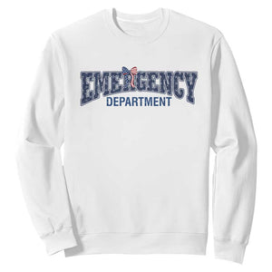 Patriotic ER Nurse Gift Sweatshirt America 250th Anniversary TS12 White Print Your Wear