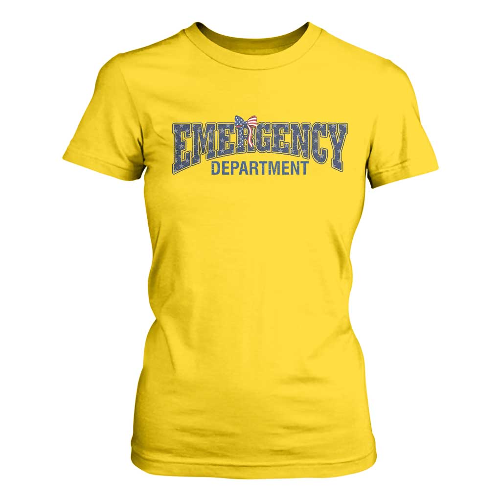 Patriotic ER Nurse Gift T Shirt For Women America 250th Anniversary TS12 Daisy Print Your Wear