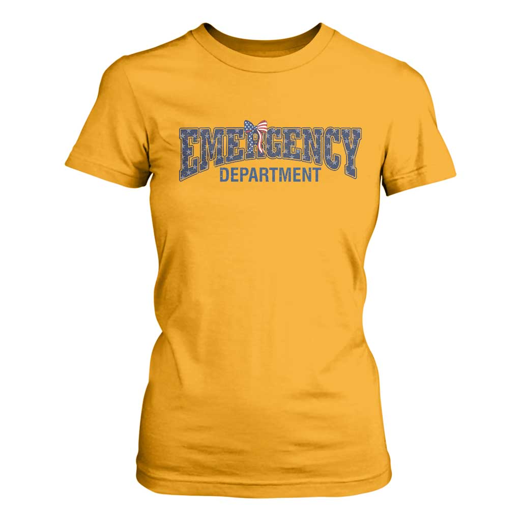 Patriotic ER Nurse Gift T Shirt For Women America 250th Anniversary TS12 Gold Print Your Wear