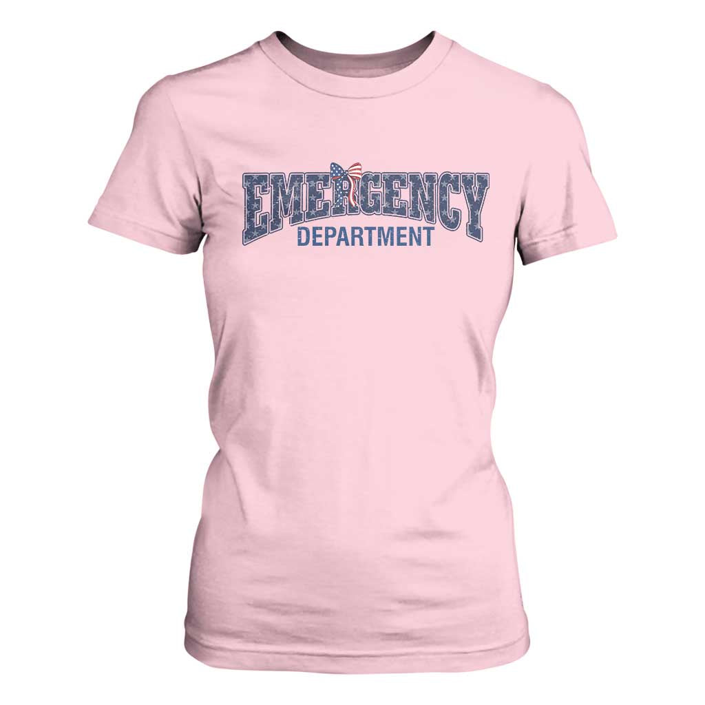 Patriotic ER Nurse Gift T Shirt For Women America 250th Anniversary TS12 Light Pink Print Your Wear