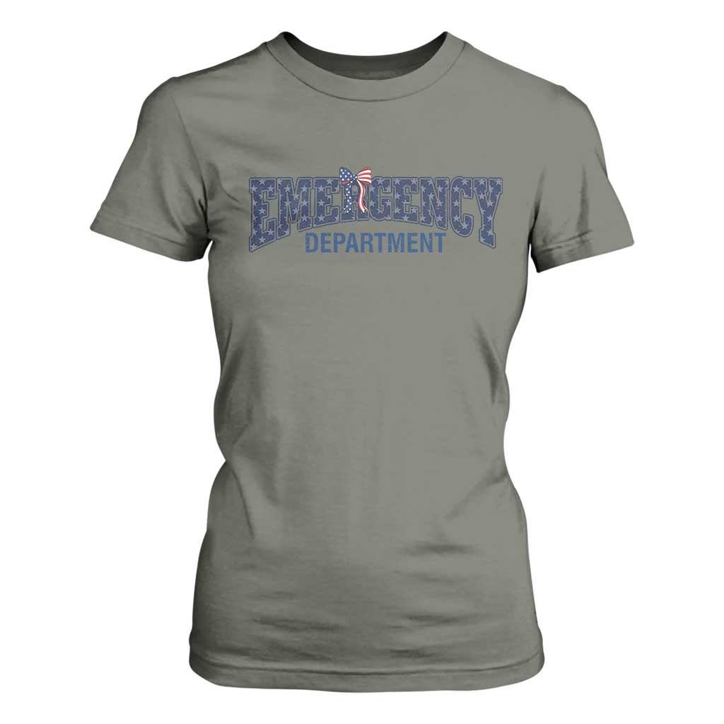 Patriotic ER Nurse Gift T Shirt For Women America 250th Anniversary TS12 Military Green Print Your Wear