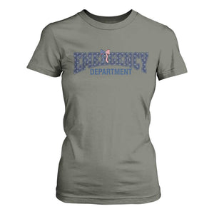 Patriotic ER Nurse Gift T Shirt For Women America 250th Anniversary TS12 Military Green Print Your Wear