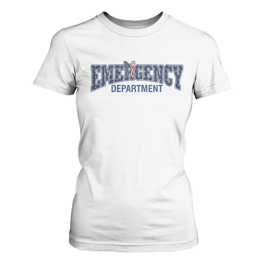 Patriotic ER Nurse Gift T Shirt For Women America 250th Anniversary TS12 White Print Your Wear