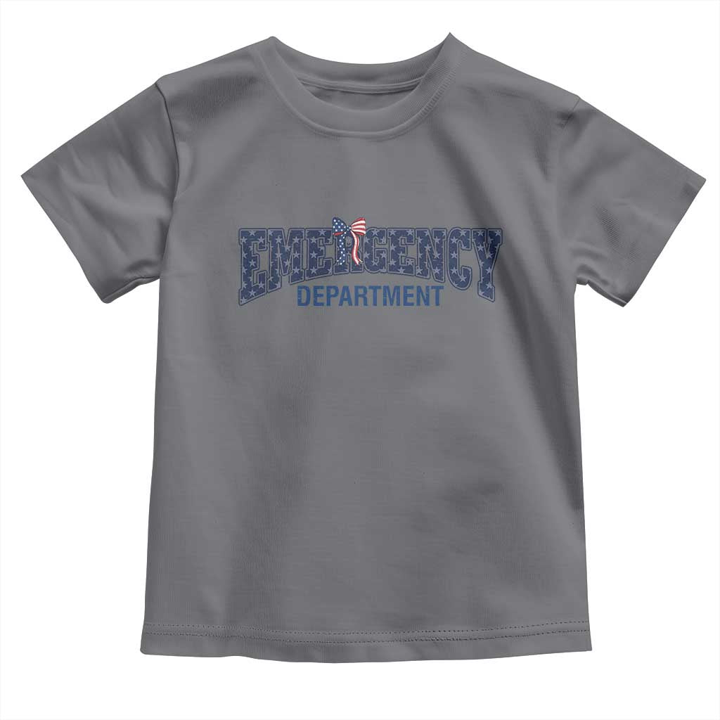 Patriotic ER Nurse Gift Toddler T Shirt America 250th Anniversary TS12 Charcoal Print Your Wear