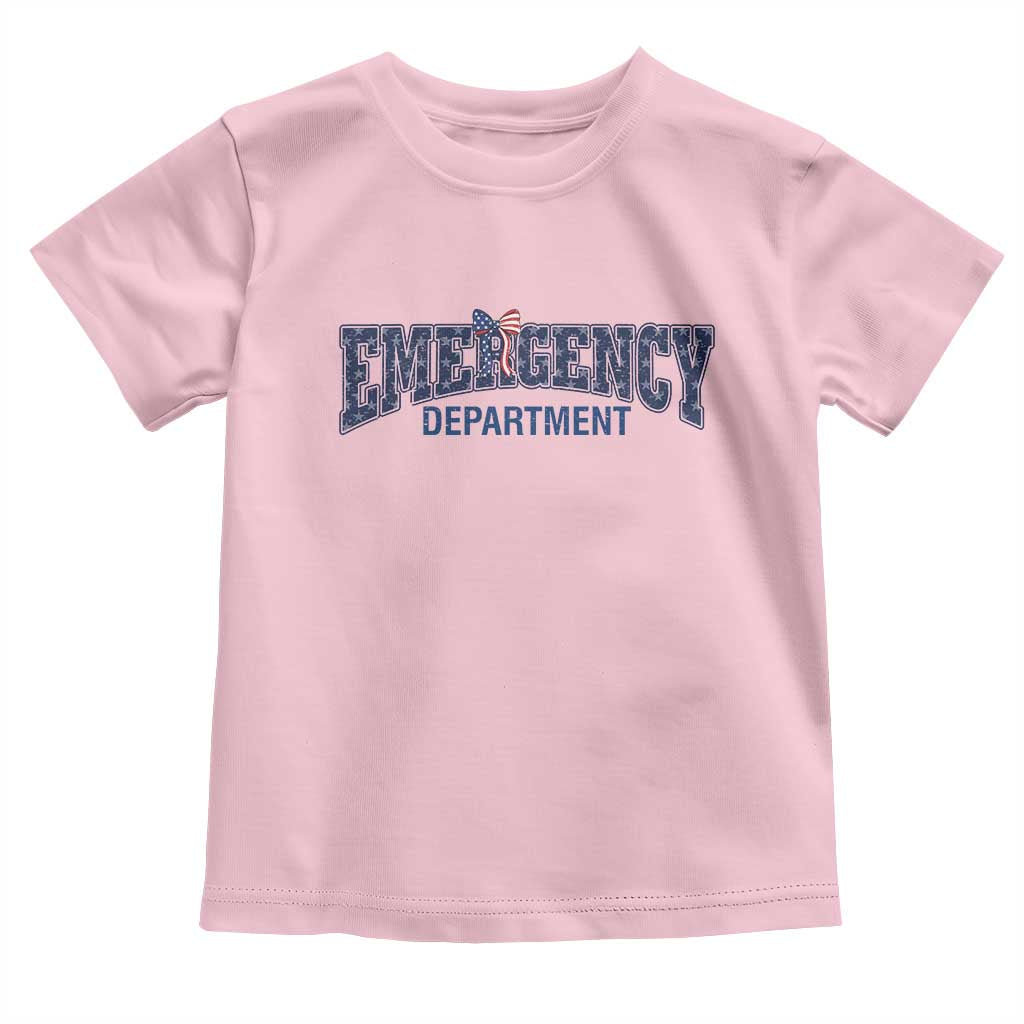 Patriotic ER Nurse Gift Toddler T Shirt America 250th Anniversary TS12 Light Pink Print Your Wear