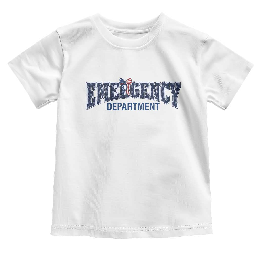 Patriotic ER Nurse Gift Toddler T Shirt America 250th Anniversary TS12 White Print Your Wear