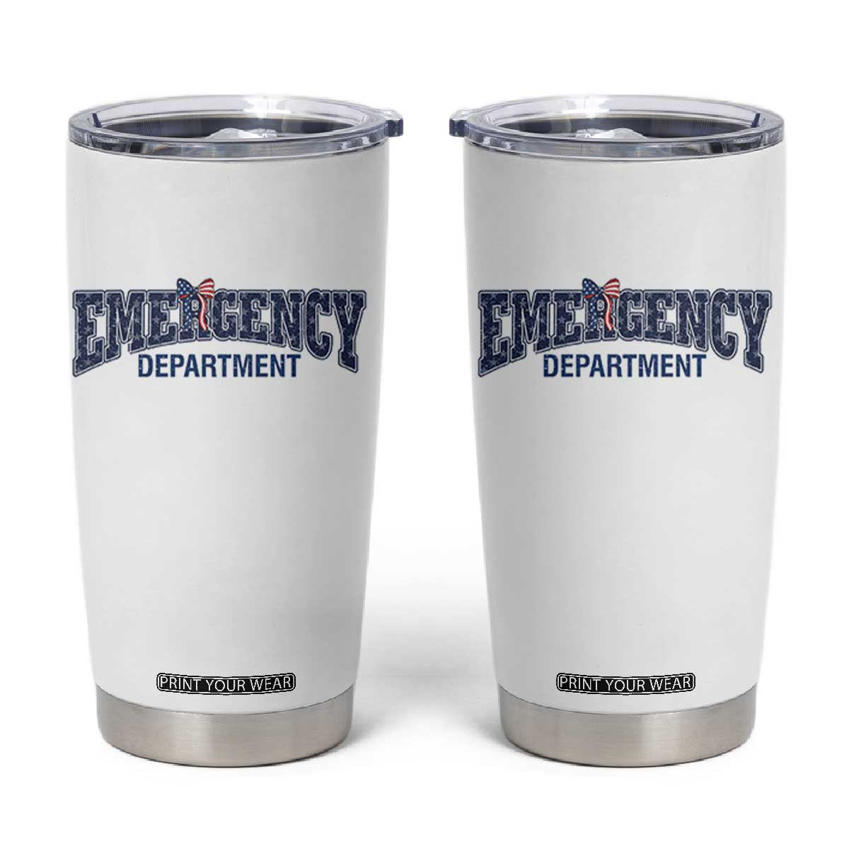Patriotic ER Nurse Gift Tumbler Cup America 250th Anniversary TS12 White Print Your Wear