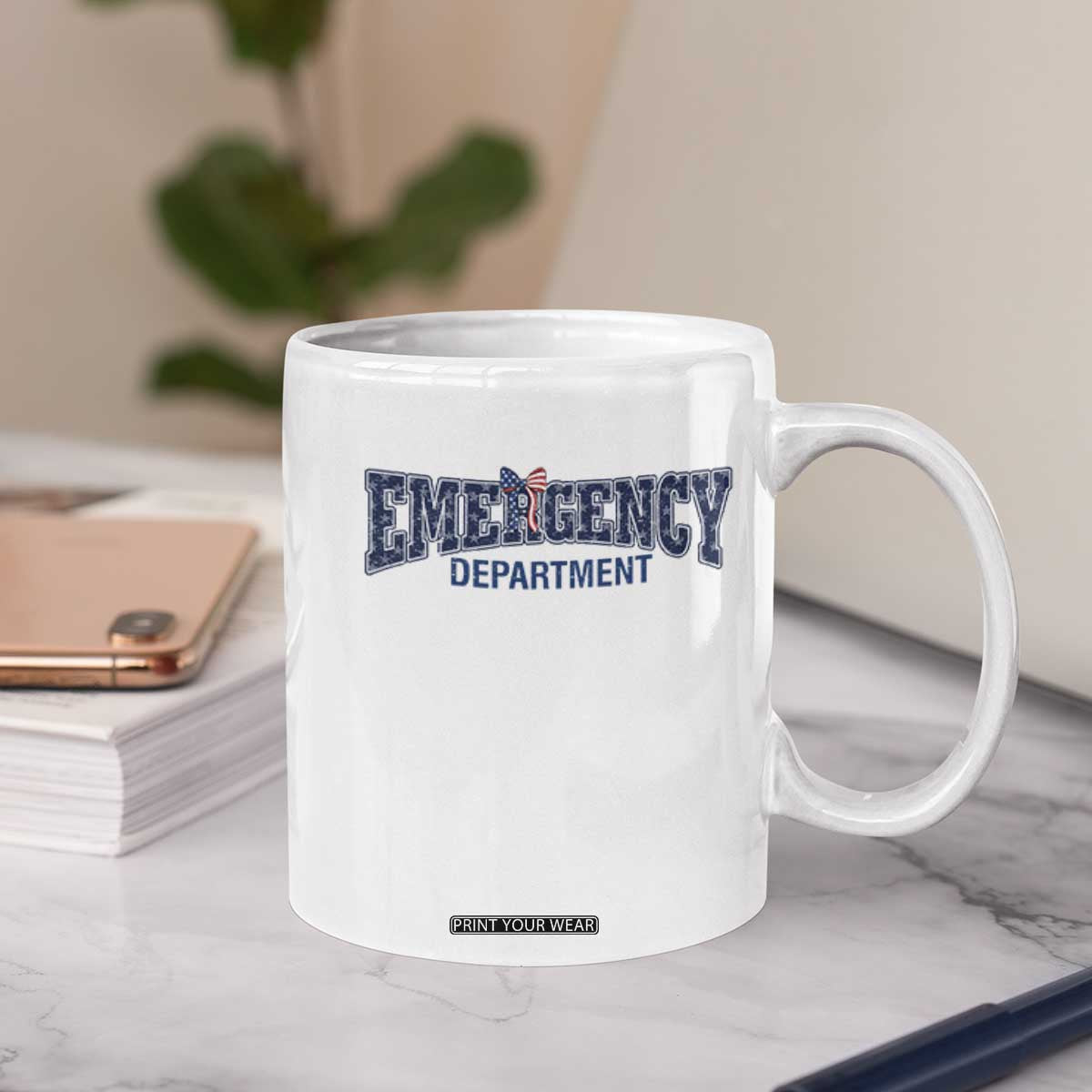 Patriotic ER Nurse Gift Coffee Mug America 250th Anniversary TS12 Print Your Wear