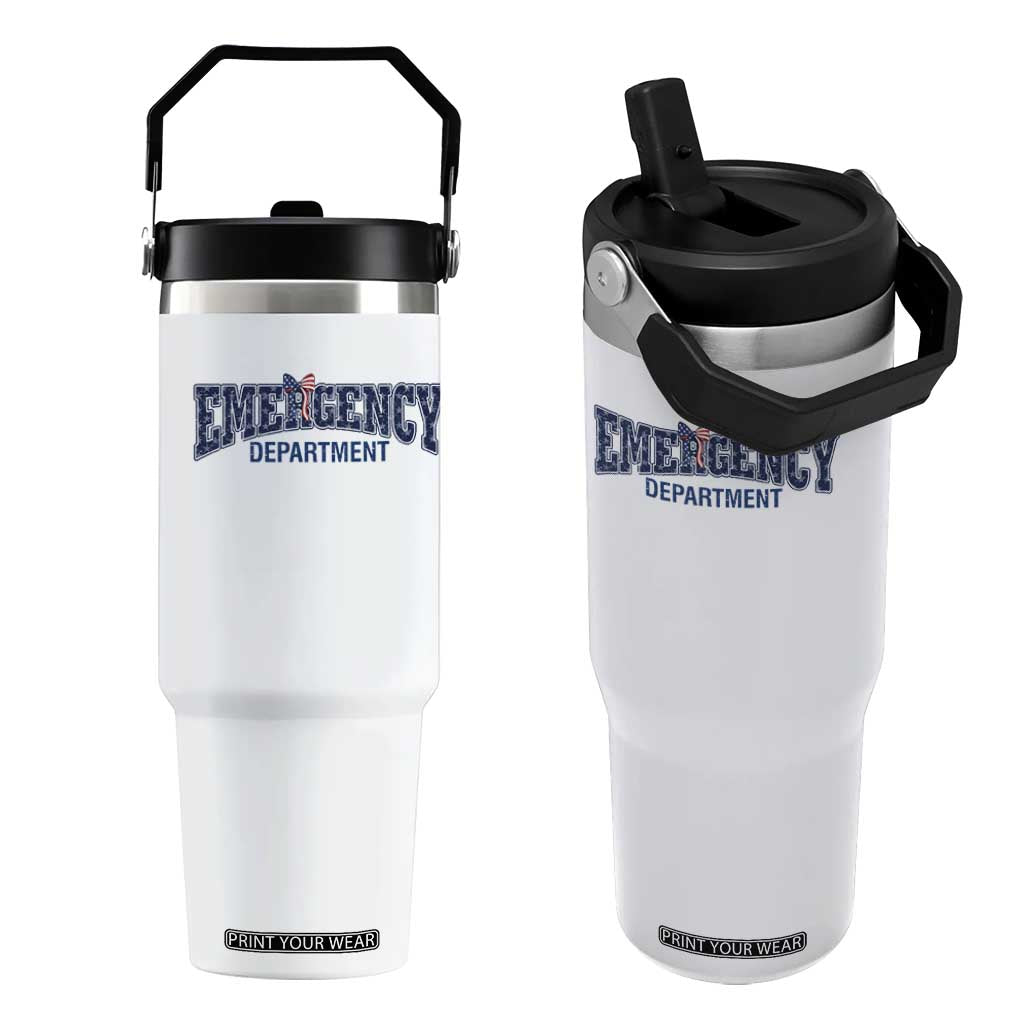 Patriotic ER Nurse Gift Flip Straw Tumbler America 250th Anniversary TS12 One Size: 30 oz White Print Your Wear