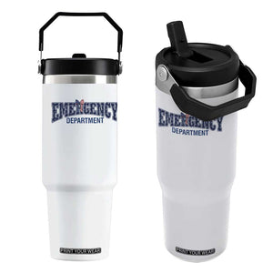 Patriotic ER Nurse Gift Flip Straw Tumbler America 250th Anniversary TS12 One Size: 30 oz White Print Your Wear