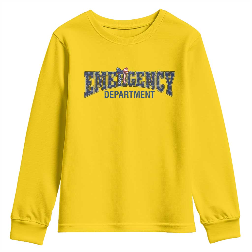 Patriotic ER Nurse Gift Youth Sweatshirt America 250th Anniversary TS12 Daisy Print Your Wear