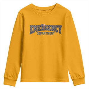 Patriotic ER Nurse Gift Youth Sweatshirt America 250th Anniversary TS12 Gold Print Your Wear