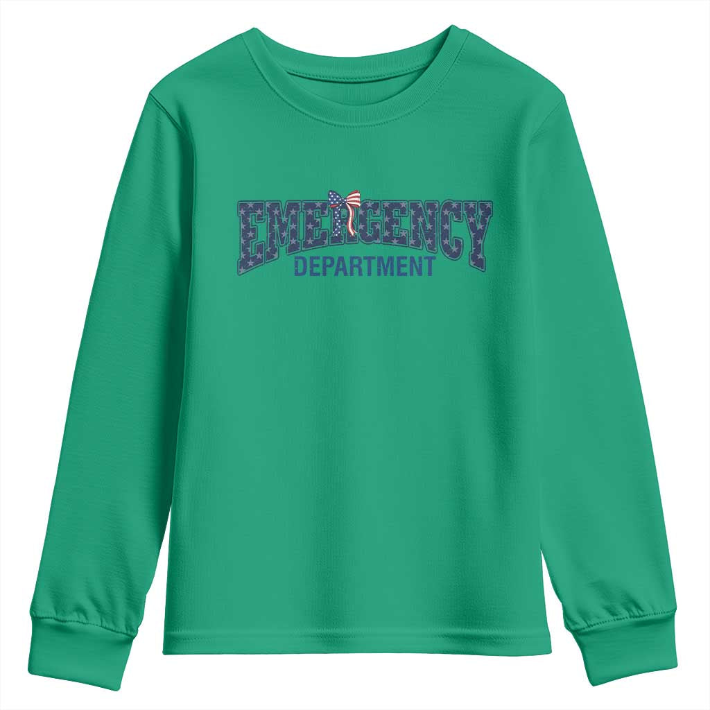 Patriotic ER Nurse Gift Youth Sweatshirt America 250th Anniversary TS12 Irish Green Print Your Wear