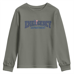 Patriotic ER Nurse Gift Youth Sweatshirt America 250th Anniversary TS12 Military Green Print Your Wear