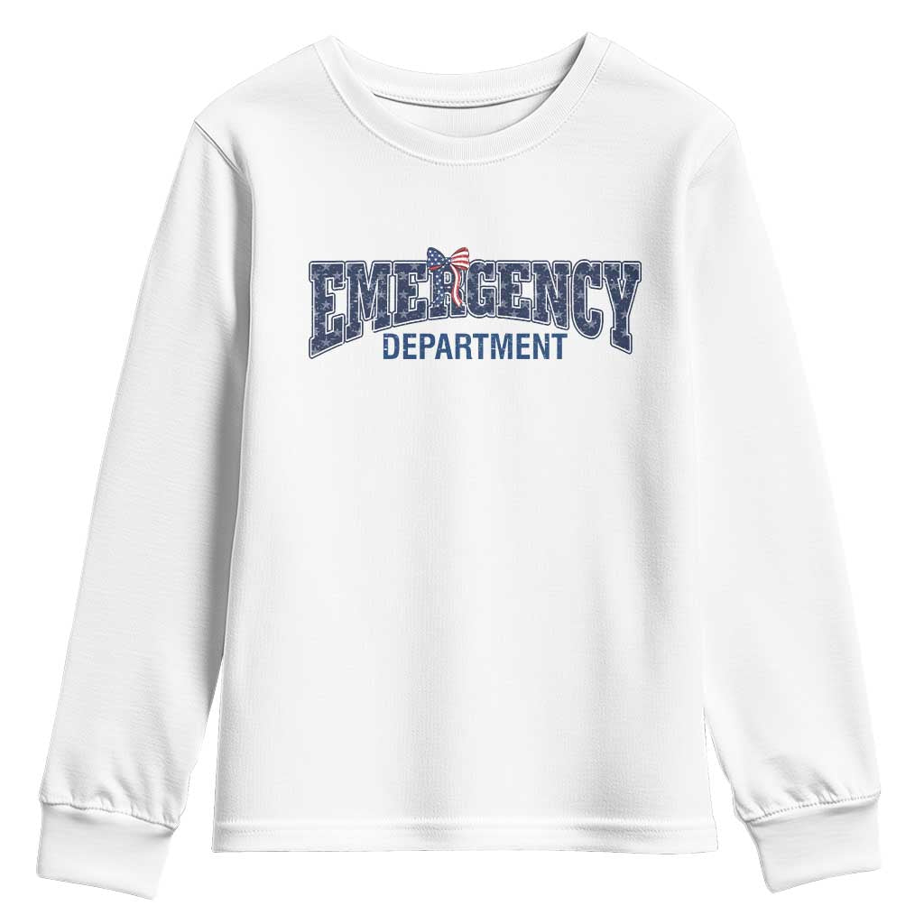 Patriotic ER Nurse Gift Youth Sweatshirt America 250th Anniversary TS12 White Print Your Wear