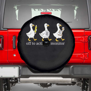 Funny Goose Teacher Testing Day Spare Tire Cover Off to Actively Monitor TS12 Black Print Your Wear