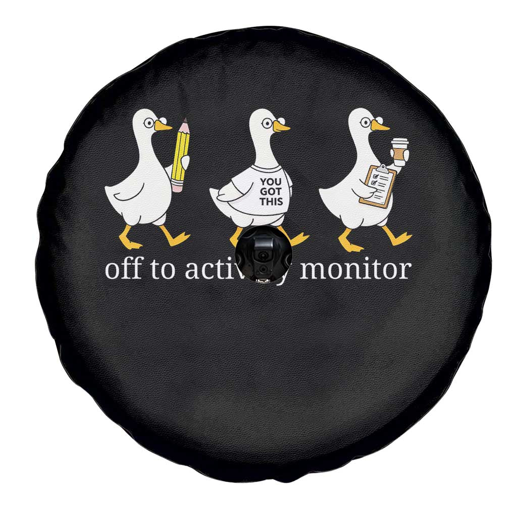 Funny Goose Teacher Testing Day Spare Tire Cover Off to Actively Monitor TS12 Print Your Wear