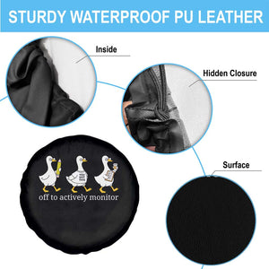 Funny Goose Teacher Testing Day Spare Tire Cover Off to Actively Monitor TS12 Print Your Wear
