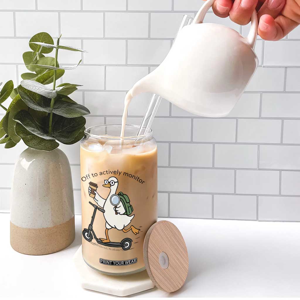 Funny Silly Goose Proctor Glass Can Off to Actively Monitor Teacher Testing Day TS12 Print Your Wear