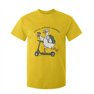 Funny Silly Goose Proctor T Shirt For Kid Off to Actively Monitor Teacher Testing Day TS12 Daisy Print Your Wear