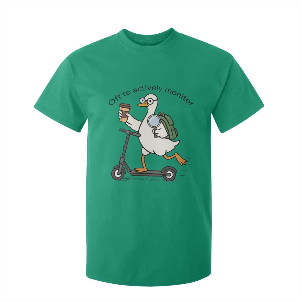 Funny Silly Goose Proctor T Shirt For Kid Off to Actively Monitor Teacher Testing Day TS12 Irish Green Print Your Wear