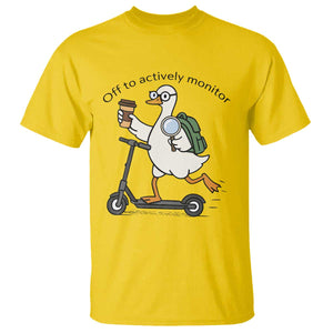 Funny Silly Goose Proctor T Shirt Off to Actively Monitor Teacher Testing Day TS12 Daisy Print Your Wear