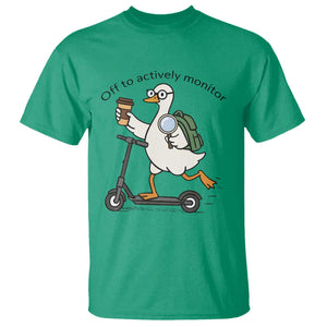 Funny Silly Goose Proctor T Shirt Off to Actively Monitor Teacher Testing Day TS12 Irish Green Print Your Wear