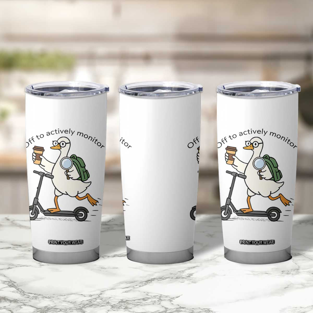Funny Silly Goose Proctor Tumbler Cup Off to Actively Monitor Teacher Testing Day TS12 Print Your Wear