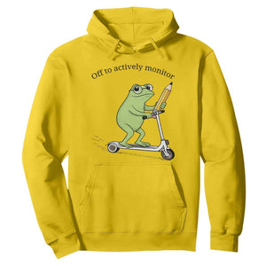 Funny Frog Teacher Testing Test Day Hoodie Off To Actively Monitor TS12 Daisy Print Your Wear