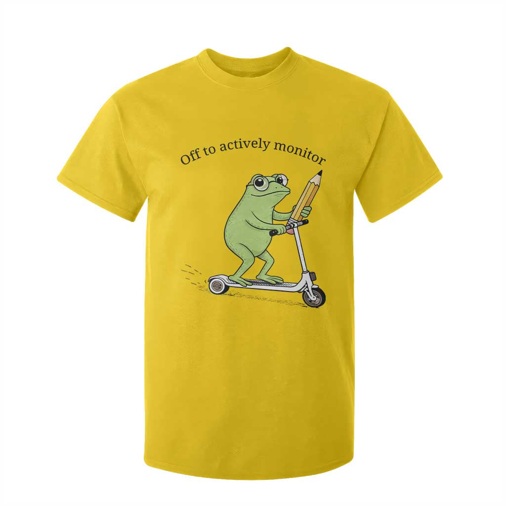 Funny Frog Teacher Testing Test Day T Shirt For Kid Off To Actively Monitor TS12 Daisy Print Your Wear