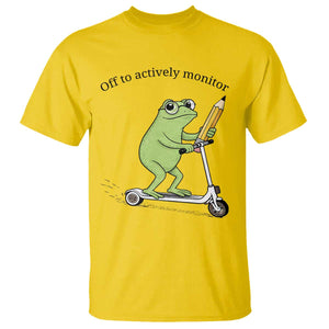 Funny Frog Teacher Testing Test Day T Shirt Off To Actively Monitor TS12 Daisy Print Your Wear