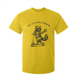 Funny Teacher Testing Day T Shirt For Kid Silly Raccoon Proctor Off To Actively Monitor TS12 Daisy Print Your Wear