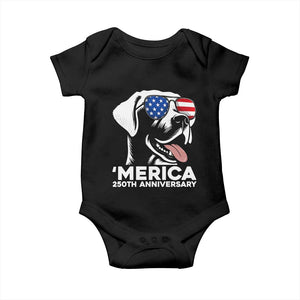 Merica Labrador Retriever Lover Baby Onesie 250th Anniversary Gift TS12 Black Print Your Wear